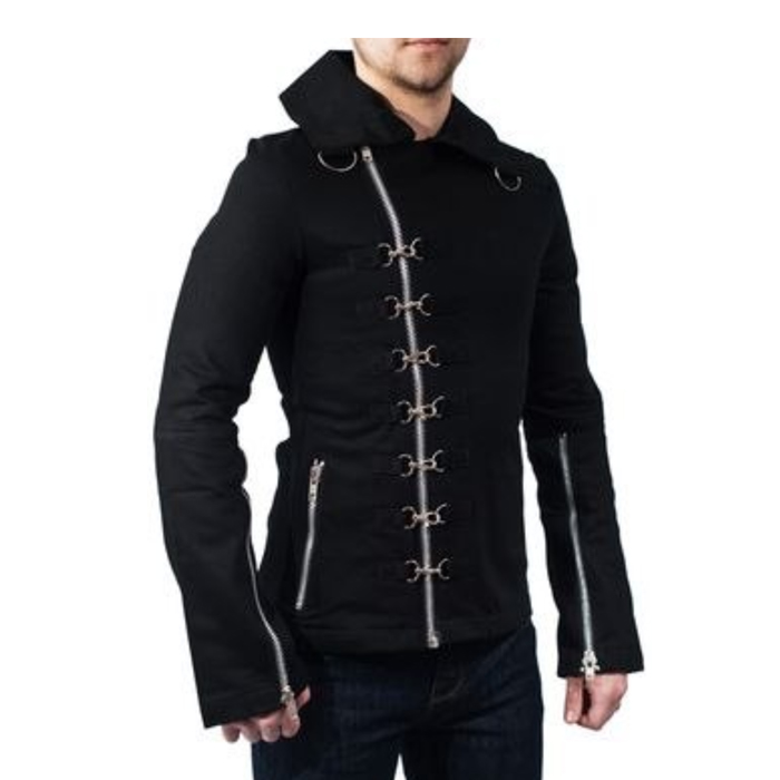 Asymmetric Side Zipper Gothic Jacket