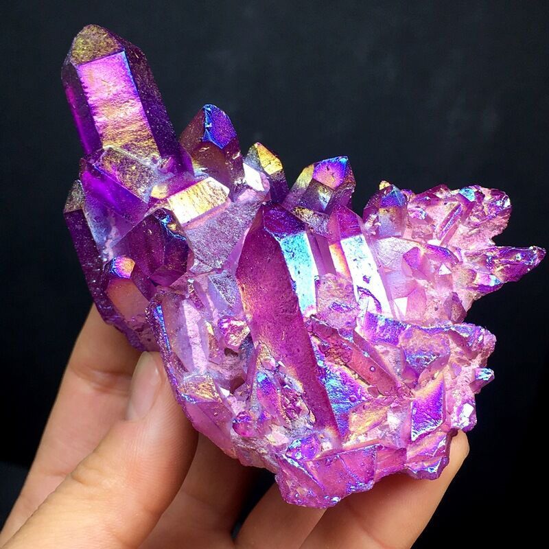 Colorful Electroplated Natural Quartz Amethyst...