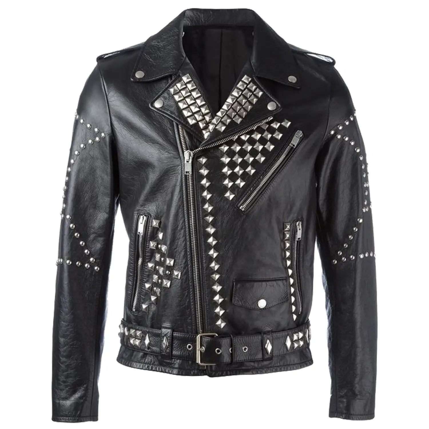 EMO Biker Studded Leather Jacket – Punk Rock Style