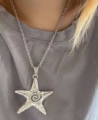 Exaggerated Metal Starfish Pendant Necklace For Women... From Dh1102729193, &Price; | DHgate.Com
