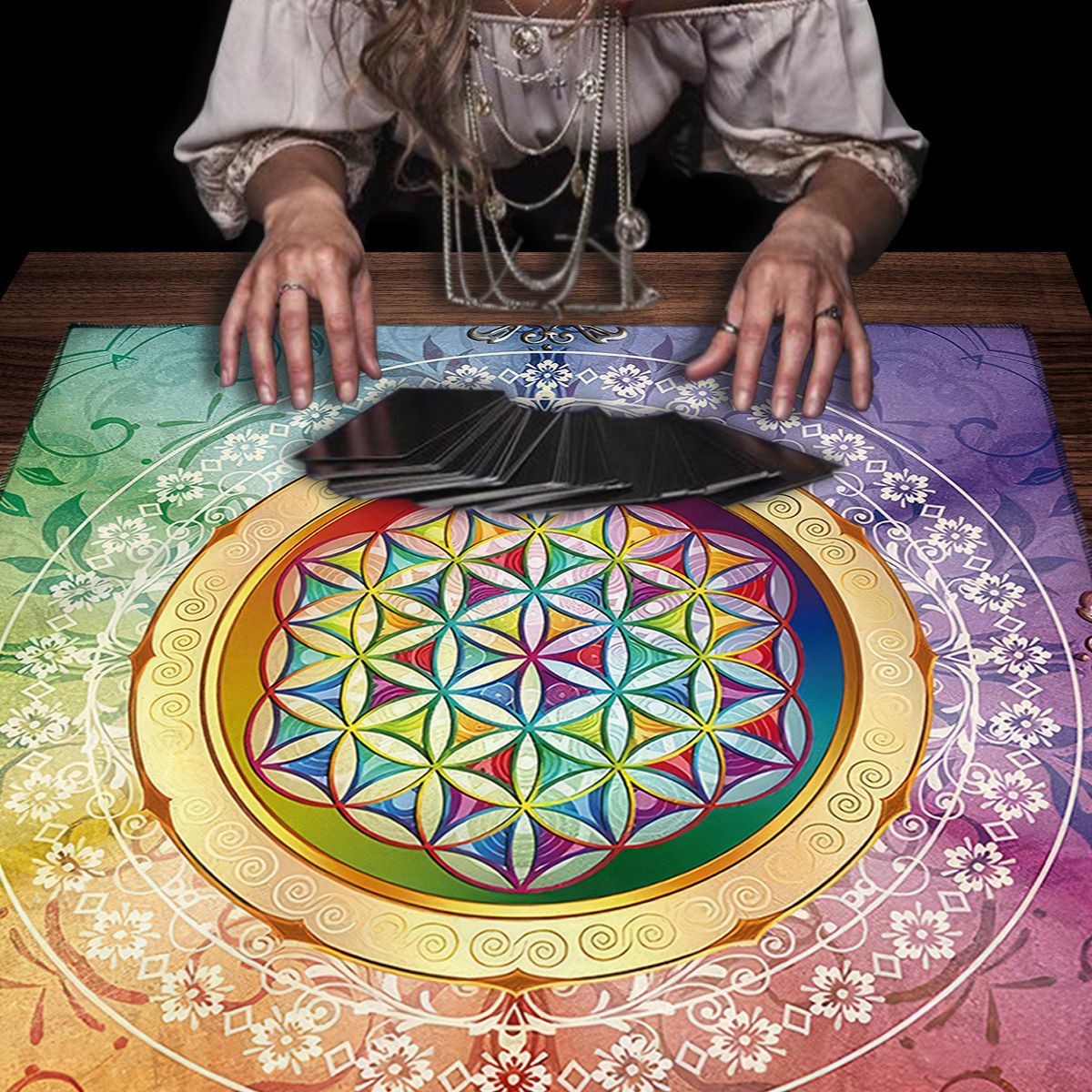 Mandala Flower Of Life Altar Cloth Colorful Tarot... From Dh912732018, &Price; | DHgate.Com