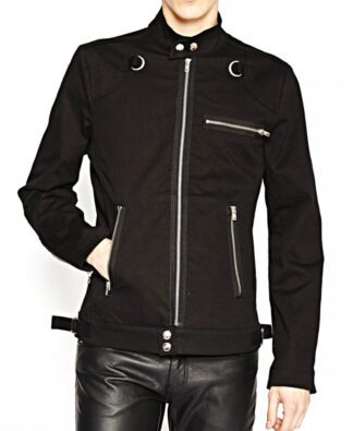 Men Gothic Emo Punk Rock Biker Jacket