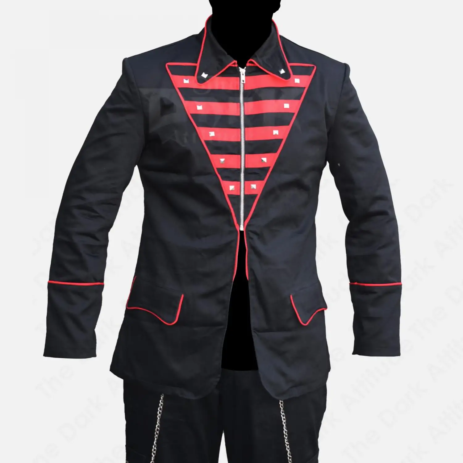 Men's Black Gothic Military Parade Jacket – EMO Style