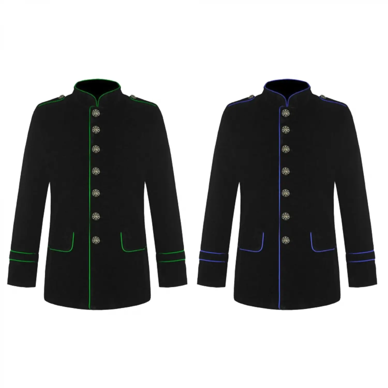 Men's Gothic Military Officer Jacket | Steampunk Tunic Coat