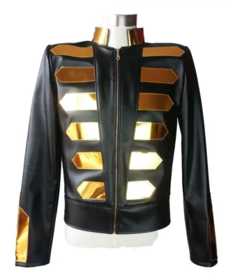 Men's Michael Jackson Style Gothic Leather Jacket