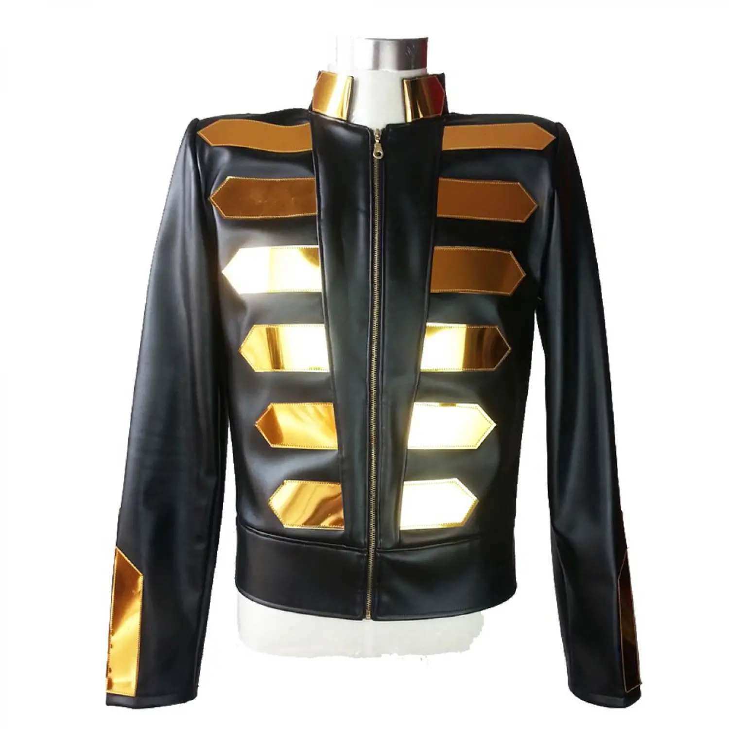 Men's Michael Jackson Style Gothic Leather Jacket