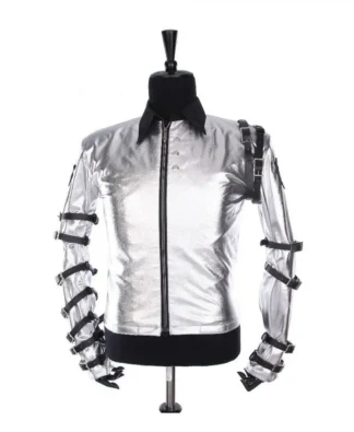 Michael Jackson Bad Tour Jacket - Punk Style Silver Bodysuit