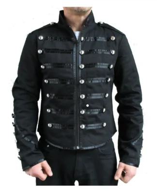 Military Parade Steampunk Jacket | Silver Gold Drummer Boy Jacket