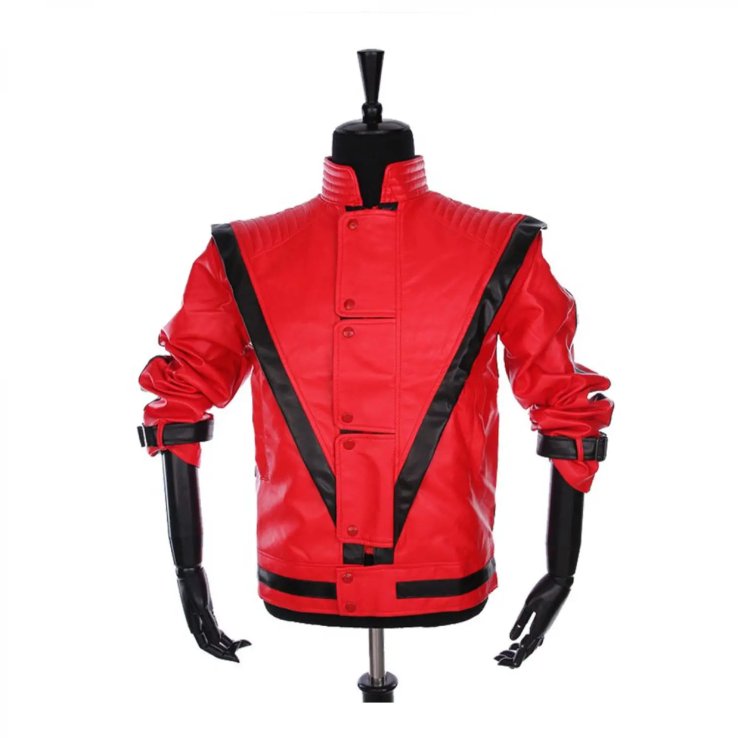 MJ Thriller Gothic Red Leather Jacket