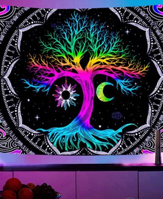 Mushroom Forest UV Reactive Tapestry Psychedelic... From Ywvanzon2025, &Price; | DHgate.Com