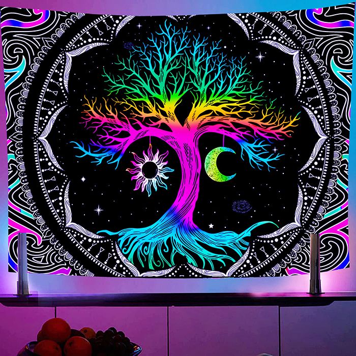 Mushroom Forest UV Reactive Tapestry Psychedelic... From Ywvanzon2025, &Price; | DHgate.Com