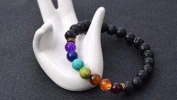New Black Lava Natural Stone Bracelets 7 Reiki Chakra… From Wujunhui888, &Price; | DHgate.Com
