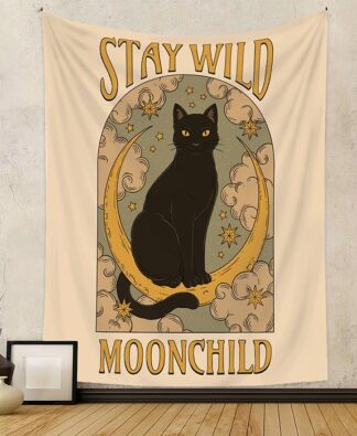 Psychedelic Witchcraft Tarot Cat Tapestry Wall... From Ywvanzon2025, &Price; | DHgate.Com