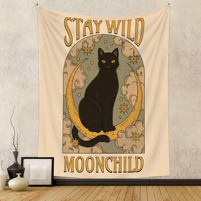 Psychedelic Witchcraft Tarot Cat Tapestry Wall... From Ywvanzon2025, &Price; | DHgate.Com