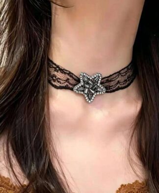 Romantic Vintage Lace Gothic Necklace With Pentagram... From Dh911796070, &Price; | DHgate.Com