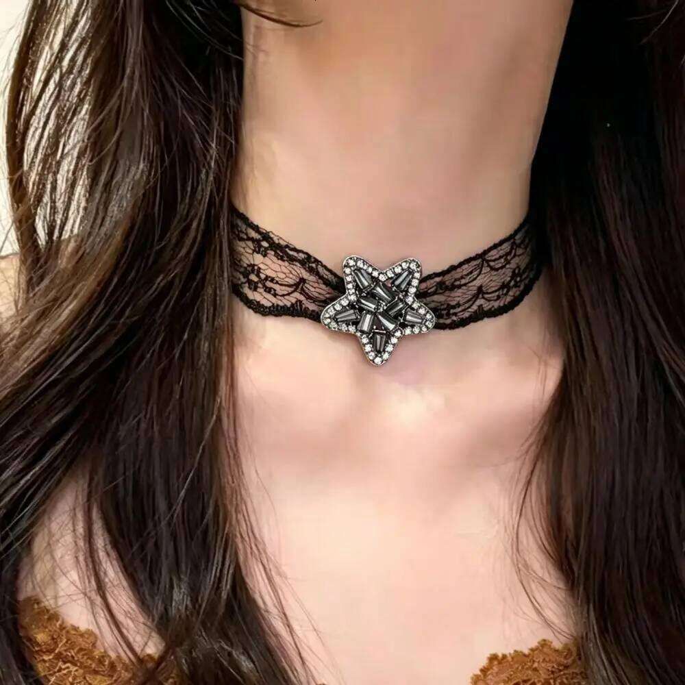 Romantic Vintage Lace Gothic Necklace With Pentagram... From Dh911796070, &Price; | DHgate.Com