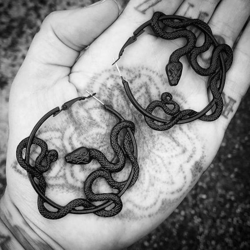Snakes And Earrings, Serpent Hoop Earrings Vintage... From Sffan, &Price; | DHgate.Com