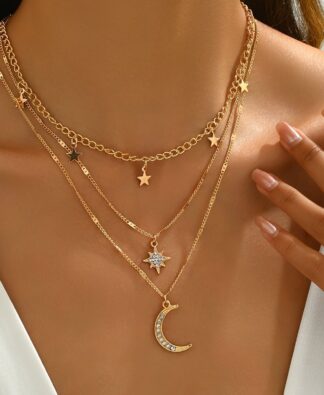 Stylish Multi Layer Pentagram Crescent Pendant Double... From Choushoukeji, &Price; | DHgate.Com