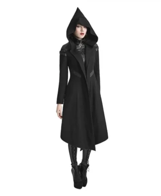 Women Cyber Punk Hooded Long Gothic Coat
