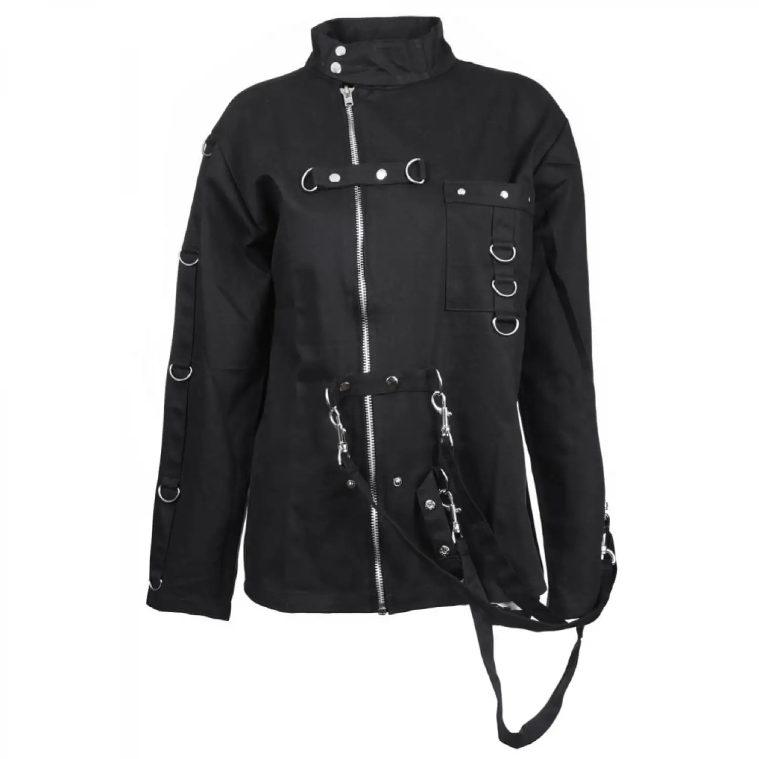 Women's Gothic Industrial Jacket with D-Rings & Straps